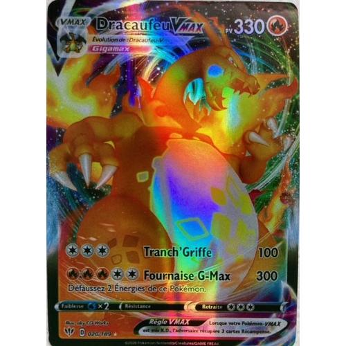 Carte Pokémon 020/189 Dracaufeu Vmax Eb03 - Ténèbres Embrasées - Excellent État