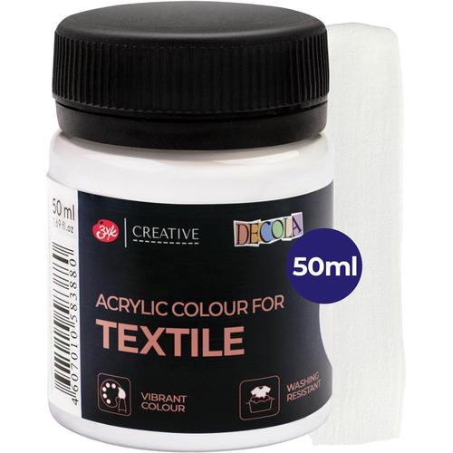 Peinture Textile Classique Blanc 50ml | Teinture Textile À Haute Teneur En Pigments | Fabriqué Par Nevskaya Palitra