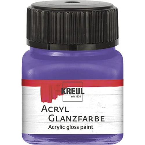 Kreul 79225 - Peinture Acrylique Brillante,20 Ml,Verre Violet,Peinture Acrylique Lisse Et Brillante Pour Peindre Et Bricoler,À Base D'eau,Résistant À La Salive,Séchage Rapide Et Couvrant.