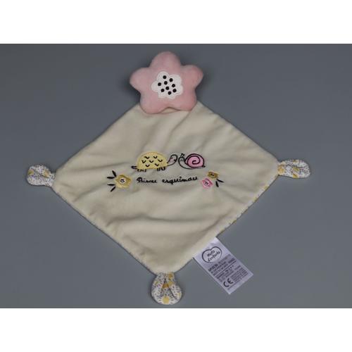 Doudou Étoile Rose Mouchoir Tortue Escargot Mots D'enfants