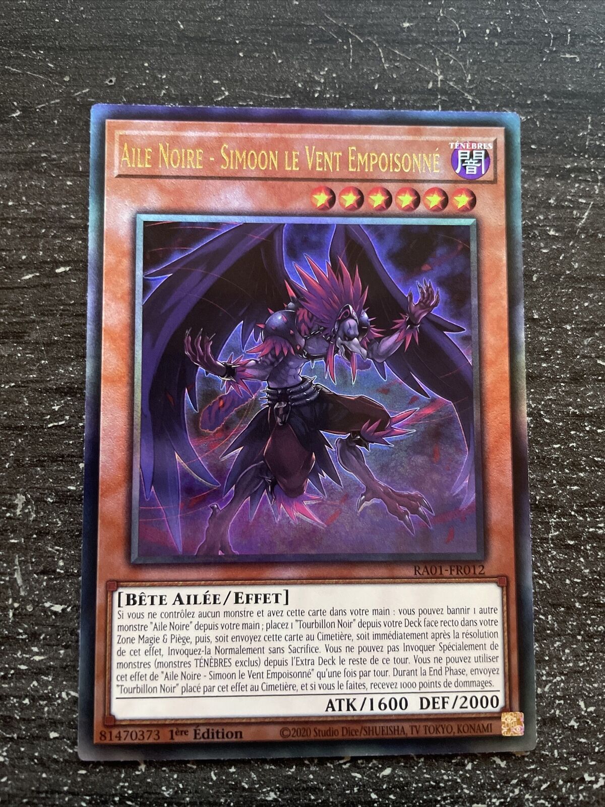 Yu Gi Oh Ra01 Fr012 Aile Noire Simoon Le Vent Empoisonné Ultimate