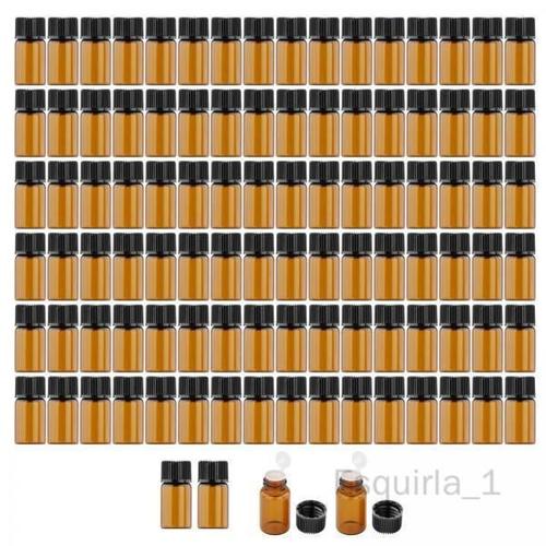 10 X 100pcs Ambre Mini Bouteille En Verre Vide Pour Bouchon Intérieur 3ml