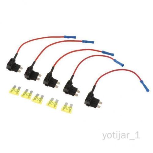 Yotijar Porte-Fusible À Standard Étanche En Ligne 10x, Kit D' 20a, Pour Voiture, Bateau, Camping-Car