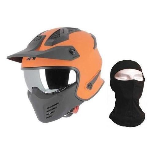 Astone Casque Moto Integral Elektron + Cagoule - Orange Mat - S 55-56 Cm Astone Helmets