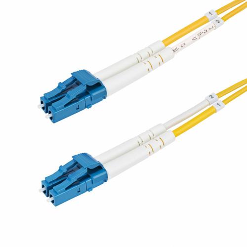 StarTech.com 5m (16.4ft) LC to LC (UPC) OS2 Single Mode Duplex Fiber Optic Cable, 9/125µm, Laser Optimized, 10G, Bend Insensitive, Low Insertion Loss - LSZH Fiber Patch Cord (SMDOS2LCLC5M) -...