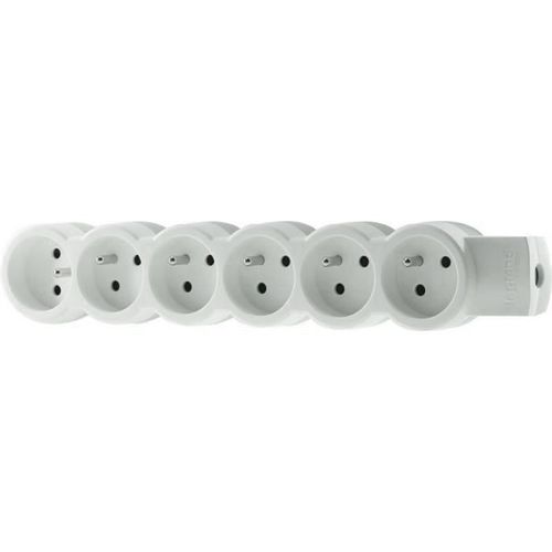 LEGRAND Bloc multiprise standard mobile 6x2 P+T a cabler blanc et gris