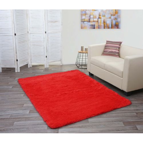 Tapis Hwc-F69, Shaggy, Épais, Poil Long, Tissu/Textile, Cotonneux, Doux, 200x140cm   Rouge