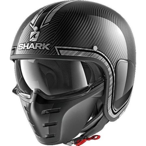 Shark Casque Moto Jet S Drak Carbon Vinta - Mixte - Noir Chrome - M
