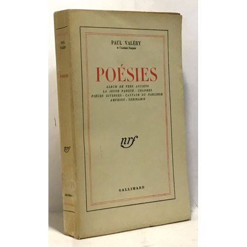 Poésies - Album De Vers Anciens La Jeune Parque Charmes Pièces Diverse Cantate Du Narcisse Amphion Sémiramis