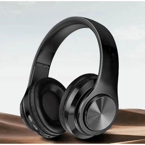 Écouteurs intra-auriculaires sans fil Bluetooth 5.0 avec microphone, casque pliable, son stéréo, écouteurs de sport et de jeu