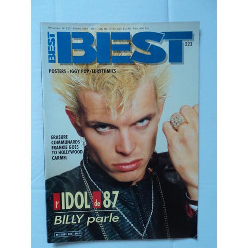 Best 223 Du 02/1987 Poster Iggy Pop /Eurythmics Agrafé