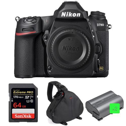 Nikon D780 Nu + SanDisk 64GB Extreme PRO UHS-I SDXC 170 MB/s + 2 Nikon EN-EL15b + Sac | Garantie 2 ans