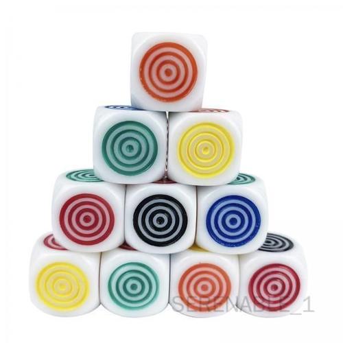 10 Jeu De Dés Colorés 100x, Jouet D'enseignement, Jeu De Société Pour Club, Réunion De Famille, Cadeaux D'anniversaire, Fournitures Ménagères