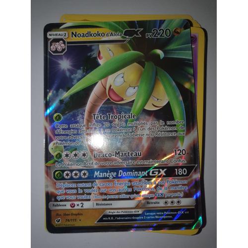 Noadkoko D'alola Gx 74/111 Cartes Pokémon + Lots De 22 Cartes