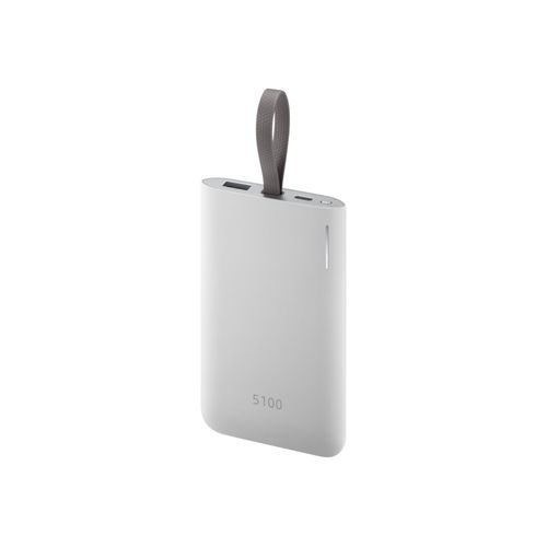 Samsung Fast Charge Portable Battery Pack Eb-Pg950 - Banque D'alimentation - 5100 Mah - 2 A - Fc (Usb) - Sur Le Câble : Micro-Usb - Gris - Pour Galaxy A8 (2018) Enterprise Edition, Note8, S8, S8...