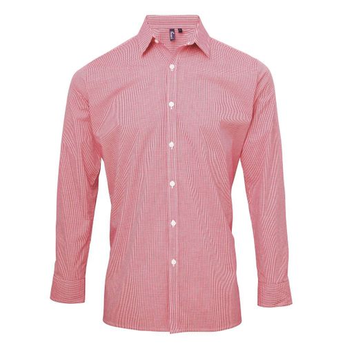 Chemise ? Carreaux Manches Longues - Homme - Pr220 - Rouge