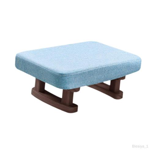 Tabouret De Chaise Rectangulaire Moderne, Escabeau Rembourré, Pour Clair Bleu Clair