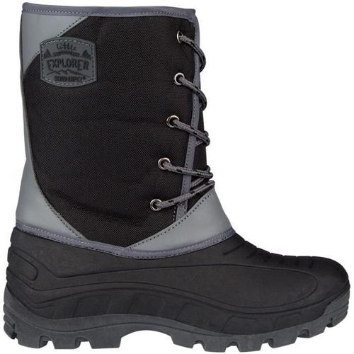 Winter-Grip Chaussures Apres Ski Cuir - Enfant - Noir - 31-32