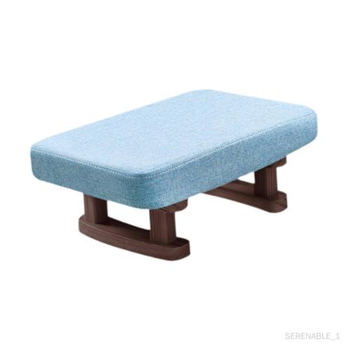 Petit Tabouret Rectangulaire Moderne, Tabouret Pour Entrée, Couloir, Patio Bleu Clair