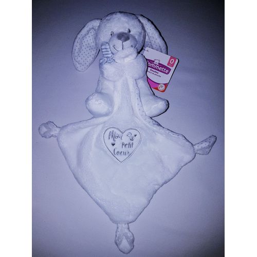 Doudou Mouchoir Mon Petit C¿Ur Pommette Intermarché Blanc Gris Pois Jouet Éveil Bébé Naissance Enfant Peluche Soft Toys