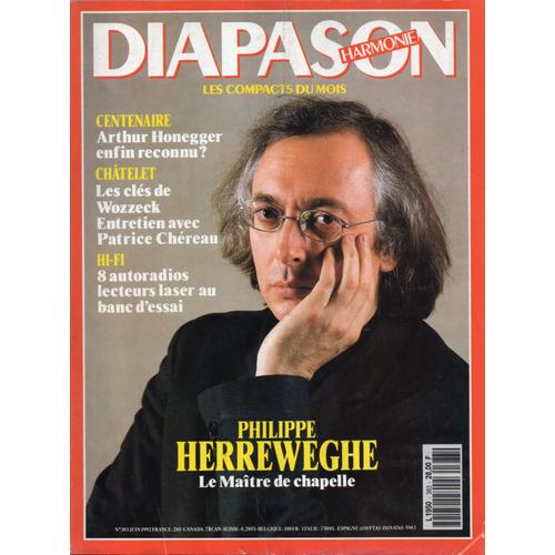 Diapason N° 383 Du 01/06/1992 - Philippe Herreweghe : Le Maître De Chapelle