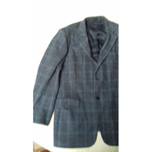 Veste Homme 42/44 Van Laack Carreaux Gris Et Bleus