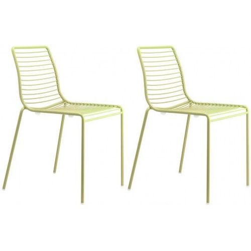 Chaise Lot De 2 Chaises Acier Summer Vert