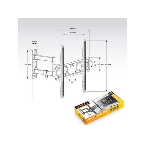 Support TV avec Bras Axil 0592E 26"-60" 30 Kg Noir
