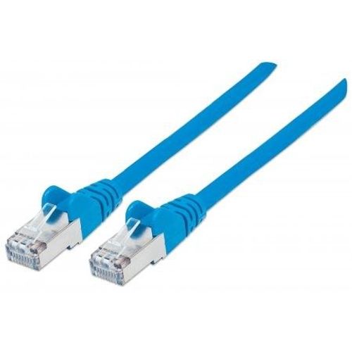 Intellinet Network Patch Cable, Cat7 Cable/Cat6A Plugs, 3m, Blue, Copper, S/FTP, LSOH / LSZH, PVC, RJ45, Gold Plated Contacts, Snagless, Booted, Lifetime Warranty, Polybag - Câble réseau - RJ-45...