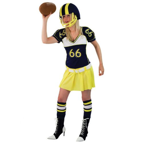 Déguisement Joueuse Football Américain Jaune Femme - Taille: Medium