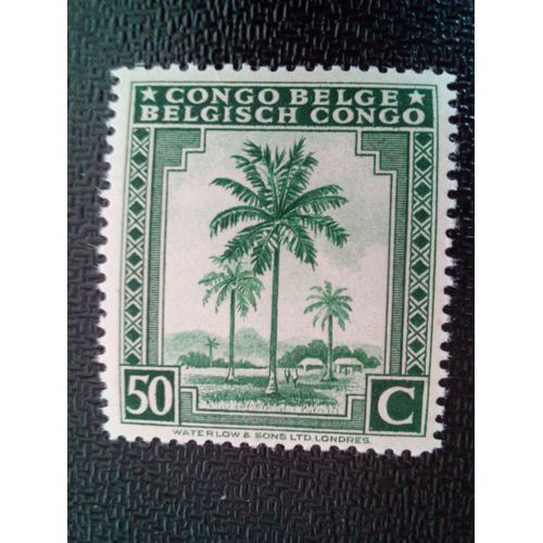 Timbre Congo Belge Yt 234 Palmiers À Huile - 1942 ( 05204 )