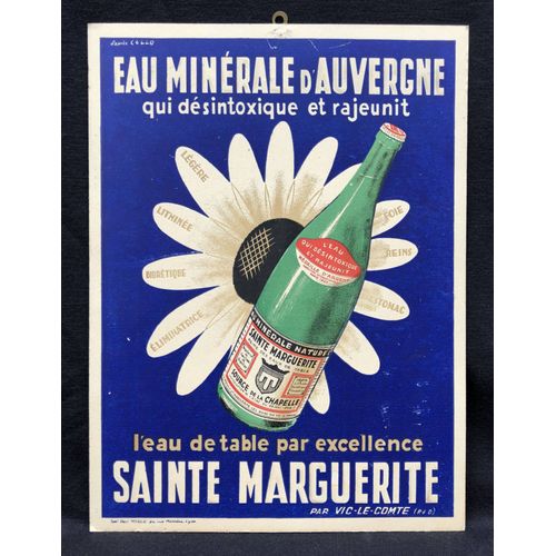 Affiche Eau Minérale D'auvergne Sainte Marguerite