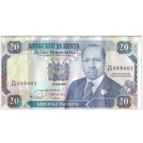 Billet Kenya 20 Shiling - 1991
