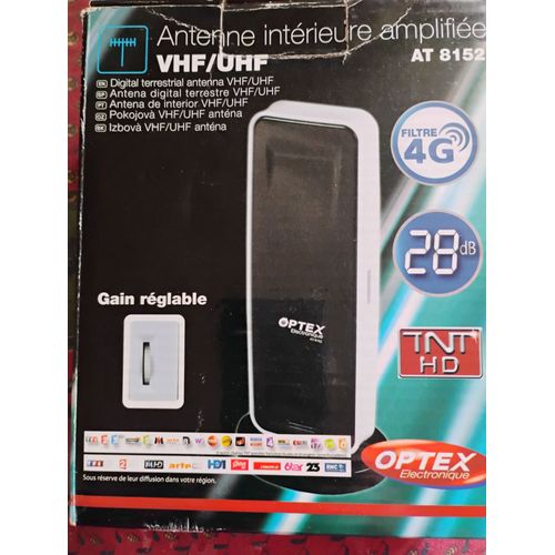 Antenne intérieure amplifiée VHF/UHF AT 8152