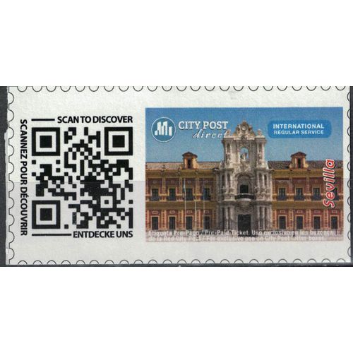 Espagne Vignette Sur Fragment Neuve City Poste Palais De San Telmo Su