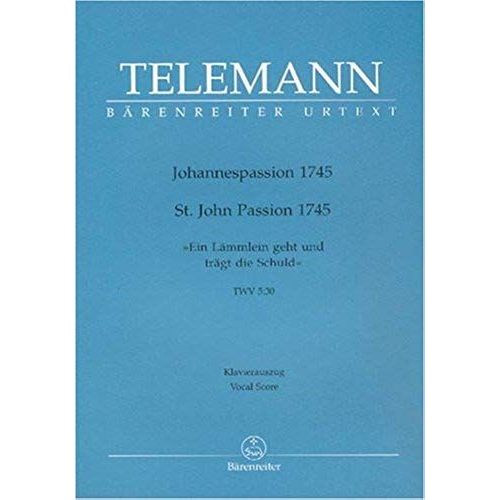 Johannespassion Twv 5:30 / Piano Reduction