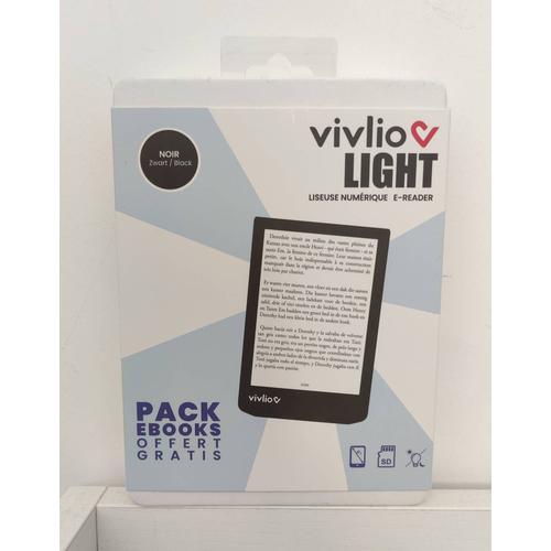 Liseuse eBook Vivlio Light 8 Go 6 pouces Noir