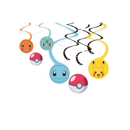 6 Suspensions Spirales Pokémon Pikachu