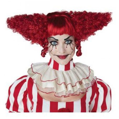 Perruque Clown Psycho Rouge Femme
