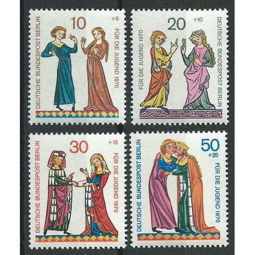 Timbres Berlin Allemagne Fédérale 1970 Pour La Jeunesse Neufs** N° 329 330 331 332