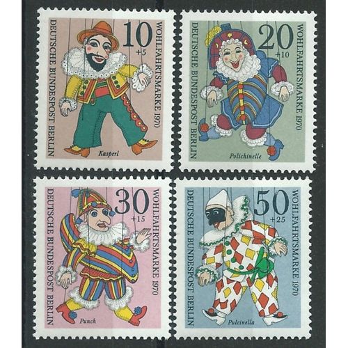 Timbres Berlin Allemagne Fédérale 1970 Marionnettes Neufs** N° 335 336 337 338