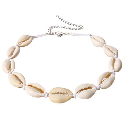 Collier Choker Avec Coquillages - Blanc