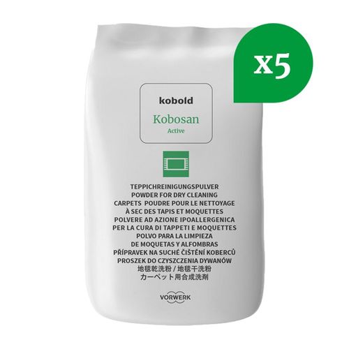 Poudre de nettoyage à sec tapis et moquettes Kobosan Active Kobold (x5)