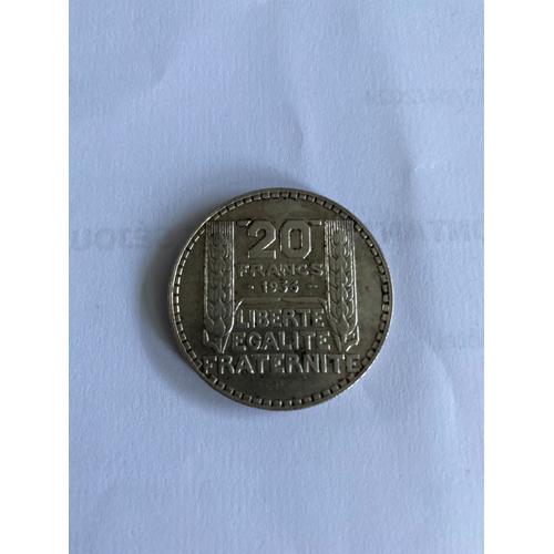 Pièce 20francs Turin Argent