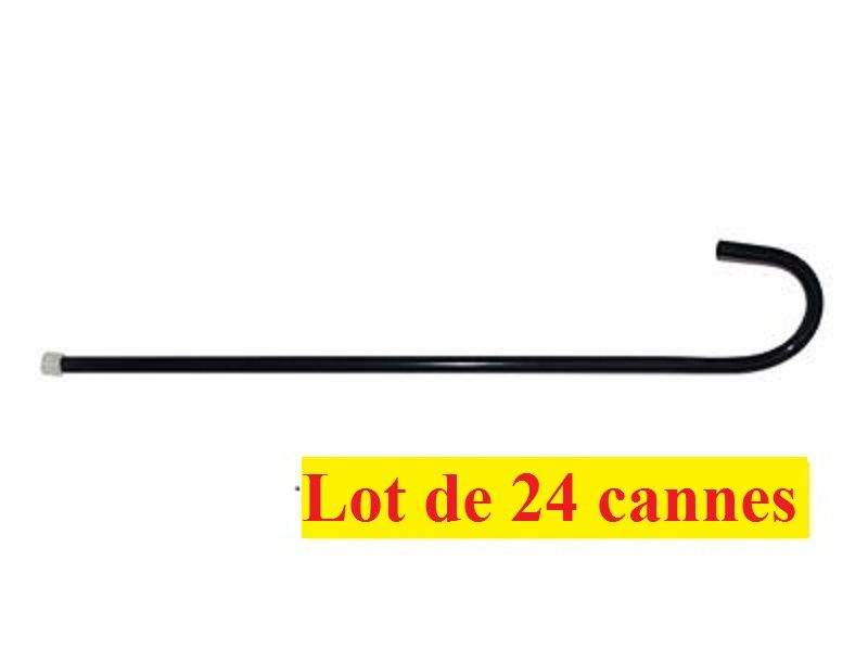 Lot De 24 Cannes De Charlot En Plastique Noir Avec Embout Sonore (Plastique)