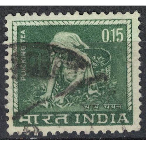Inde 1965 Oblitéré Used Plucking Tea Plumant Les Feuilles De Thé Su
