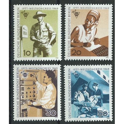Timbres Berlin Allemagne Fédérale 1969 Congrès International Poste Et Télécommunication Neufs** N° 314 315 316 317