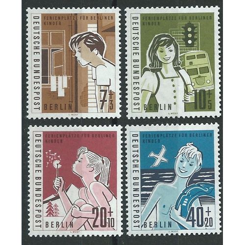 Timbres Berlin Allemagne Fédérale 1960 Vacances Pour Les Enfants De Berlin Neufs** N° 172 173 174 175