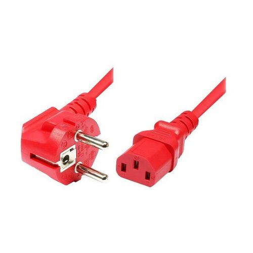 Ac Power Cord 2 P Gnd Red - 5m