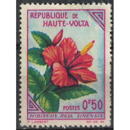 Haute Volta 1963 Oblitéré Used Plante Fleurs Hibiscus Rosa Sinensis Su
